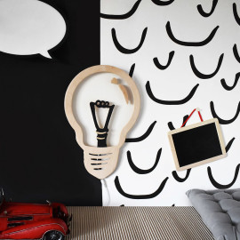 Bulb-shaped wall lamp