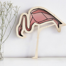 Flamingo-shaped wall lamp