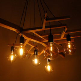 Deckenlampe aus Holz