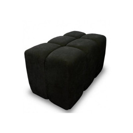 Oblong pouf with stitching