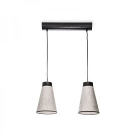 Double hanging lamp on the...