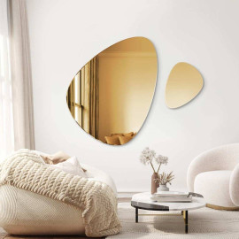 Gold mirror with an...